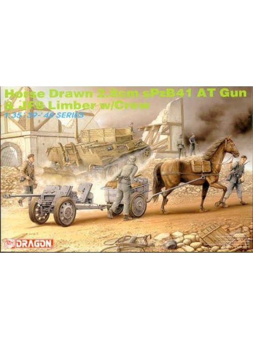 Dragon Armor - Horse Drawn 2.8cm SPzB41 AT Gun and JF8 Limber w/Crew