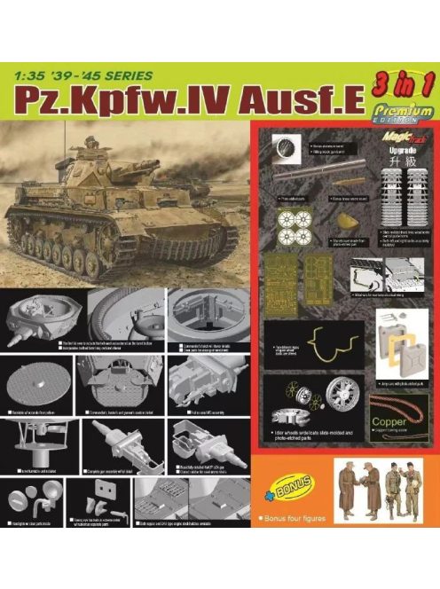 Dragon Armor - German Medium Tank Pz.Kpfw. IV Ausf. E (3 in 1) - 4 figures
