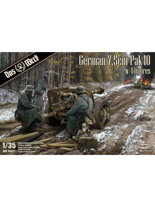 Das Werk - German 7.5 cm PAk40 with 4 figures