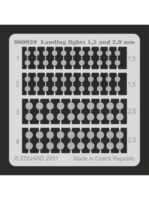 Eduard - Landing Lights 1,5 and 2mm