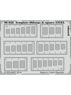 Eduard - Template Oblongs and Square Steel