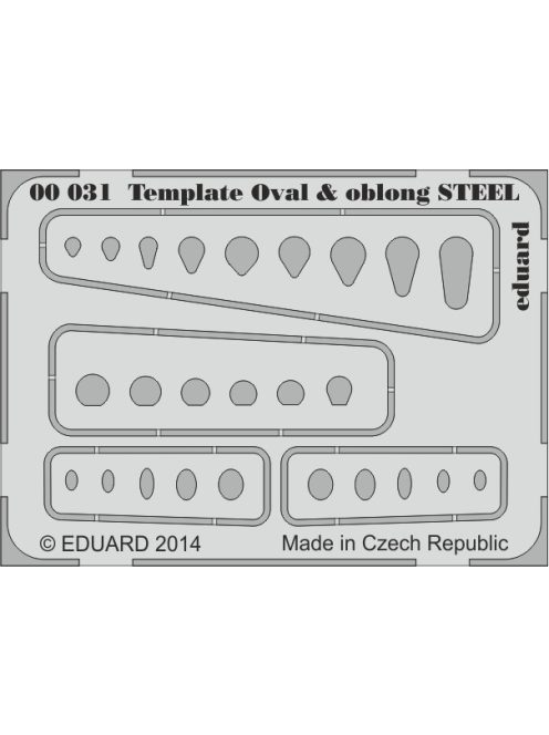 Eduard - Template Ovals and Oblong Steel for Tool 