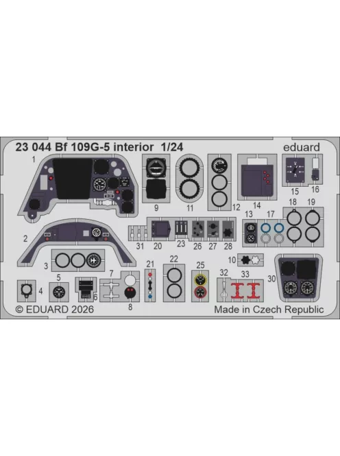 Eduard - Bf 109G-5 interior for Airfix