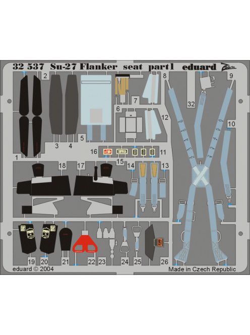 Eduard - Su-27 Flanker Seat for Trumpeter