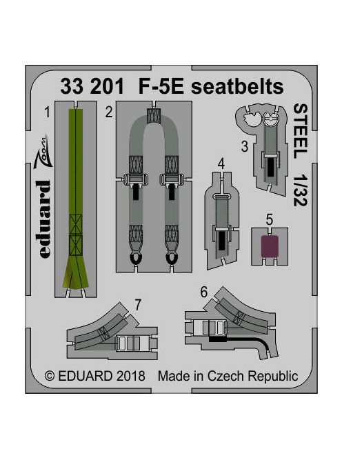 Eduard - F-5E Seatbelts Steel for Kittyhawk