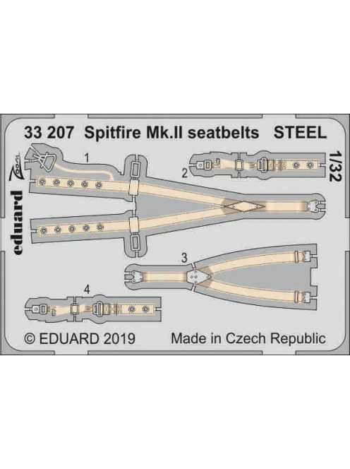 Eduard - Spitfire Mk.II Seatbelts Steel forRevell