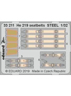 Eduard - He 219 Seatbelts Steel for Revell
