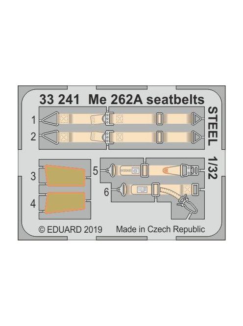 Eduard - Me 262A Seatbelts Steel for Revell
