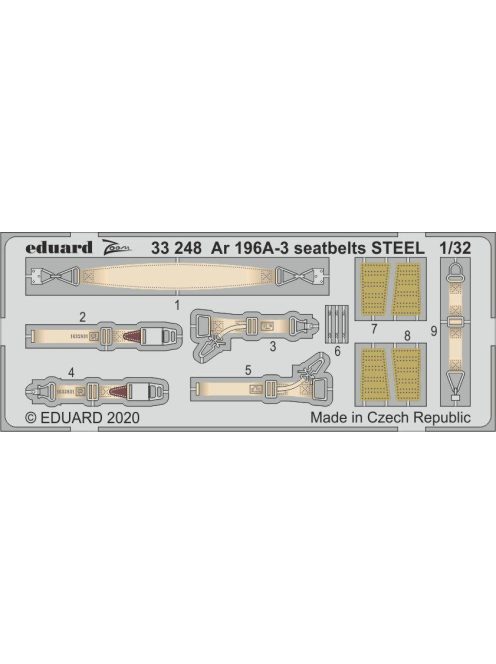 Eduard - Ar 196A-3 seatbelts STEEL for Revell
