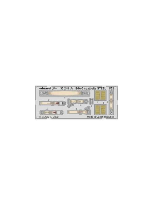 Eduard - Ar 196A-3 seatbelts STEEL for REVELL kit