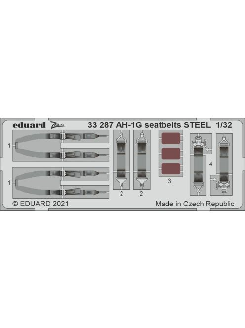 Eduard - Ah-1G Seatbelts Steel 1/32 For Icm