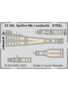 Eduard - Spitfire Mk.I seatbelts STEEL 1/32 KOTARE