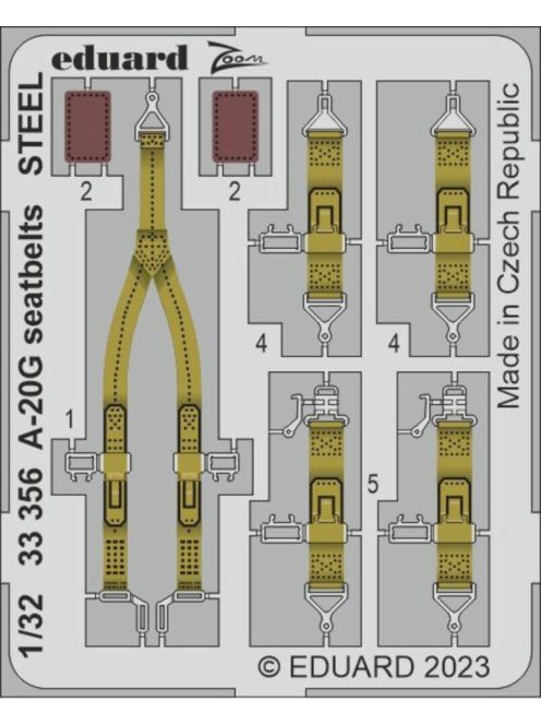 Eduard - A-20G seatbelts STEEL 1/32 HKM