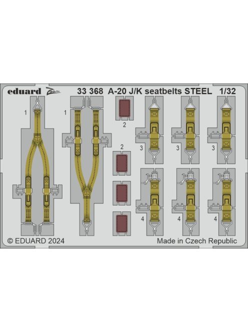 Eduard - A-20J/K seatbelts STEEL  HKM