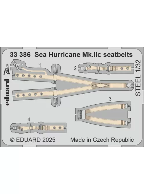 Eduard - Sea Hurricane Mk.IIc seatbelts STEEL for Revell
