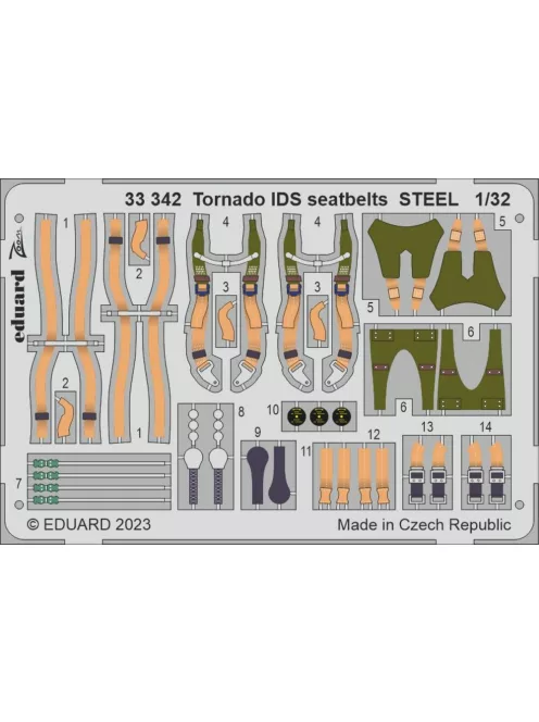 Eduard - Tornado GR.1 seatbelts STEEL for Italeri