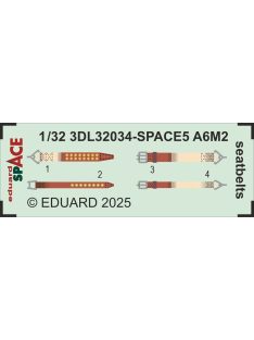 Eduard - A6M5 Zero seatbelts SPACE  TAMIYA