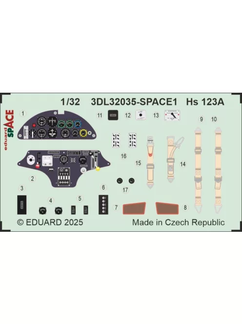 Eduard - Hs 123A SPACE 1/32 for ICM