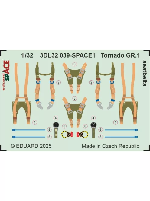 Eduard - Tornado GR.1 seatbelts SPACE for Italeri
