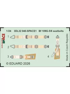 Eduard - Bf 109G-5/6 seatbelts SPACE for Airfix