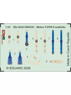 Eduard - Meteor F.8/FR.9 seatbelts SPACE for Revell