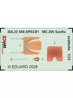 Eduard - MC.200 Saetta seatbelts SPACE for Italeri