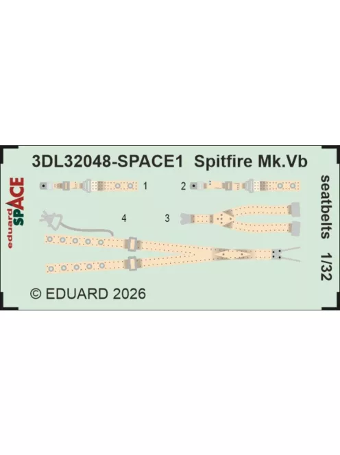 Eduard - Spitfire Mk.Vb seatbelts SPACE for Kotare