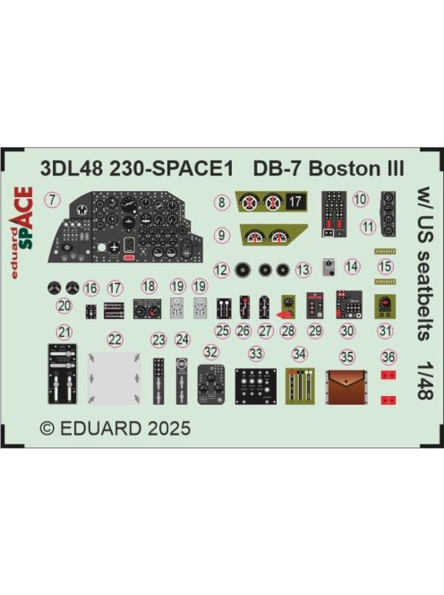 Eduard - DB-7 Boston III w/ US seatbelts SPACE  HKM
