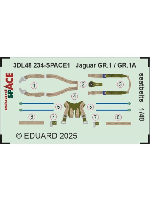 Eduard - Jaguar GR.1 / GR.1A seatbelts SPACE  AIRFIX