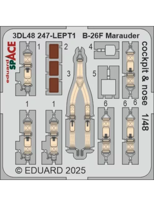 Eduard - B-26F Marauder cockpit & nose SPACE  ICM