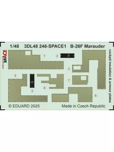   Eduard - B-26F Marauder cockpit insulation & armour plates SPACE  ICM