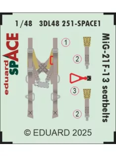 Eduard - MiG-21F-13 seatbelts SPACE 1/48 for Eduard