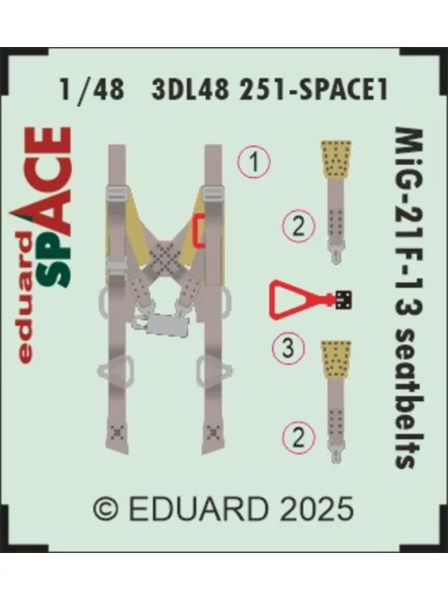 Eduard - MiG-21F-13 seatbelts SPACE 1/48 for Eduard