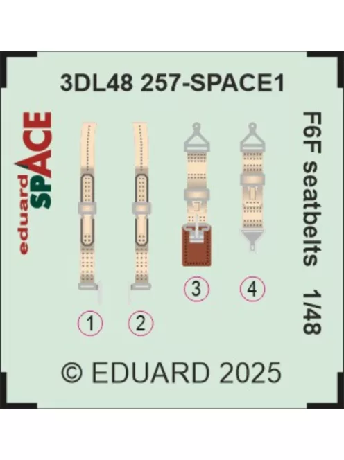 Eduard - F6F seatbelts SPACE