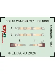 Eduard - Bf 109G seatbelts SPACE