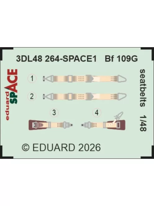 Eduard - Bf 109G seatbelts SPACE