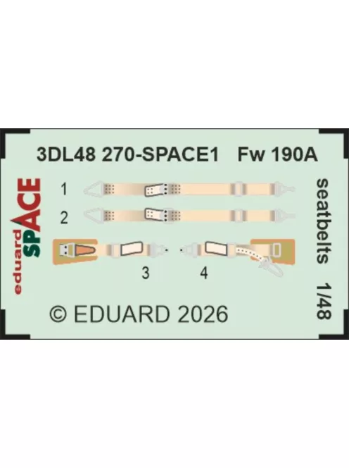 Eduard - Fw 190A seatbelts SPACE