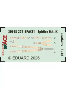Eduard - Spitfire Mk.IX seatbelts SPACE