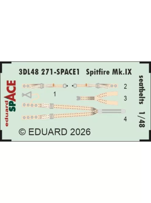 Eduard - Spitfire Mk.IX seatbelts SPACE