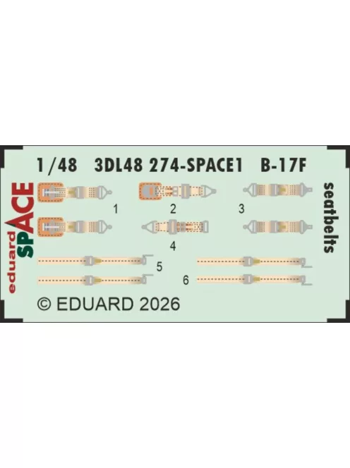 Eduard - B-17F seatbelts SPACE for Revell