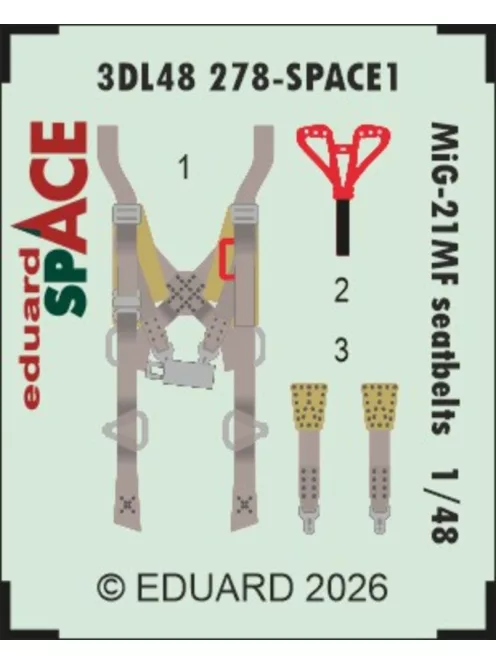 Eduard - MiG-21MF seatbelts SPACE