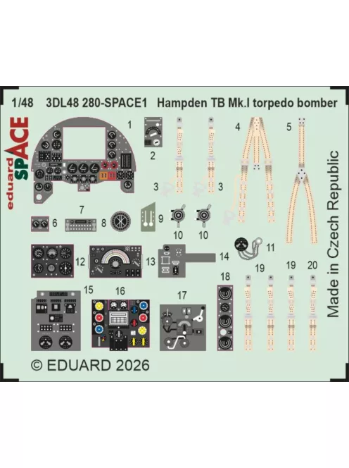 Eduard - Hampden TB Mk.I torpedo bomber SPACE for ICM