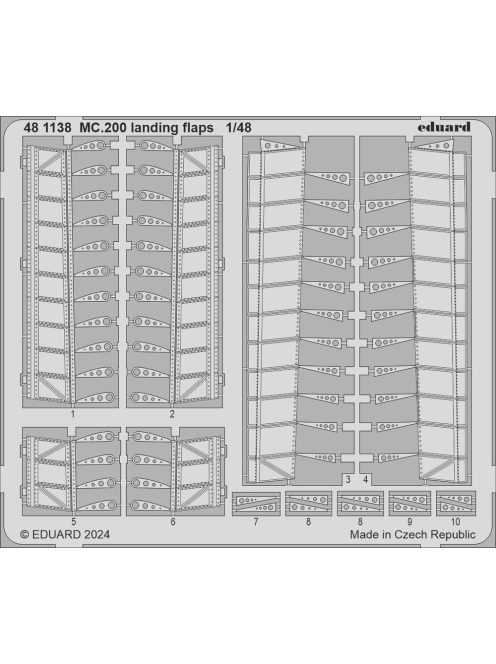 Eduard Accessories - MC.200 landing flaps ITALERI