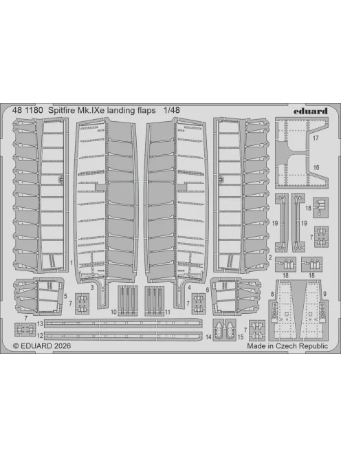 Eduard - Spitfire Mk.IXe landing flaps for Airfix