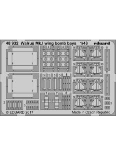 Eduard - Walrus Mk.I wing bomb bays for Airfix 