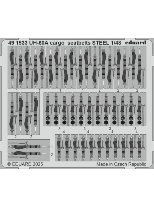 Eduard - UH-60A cargo seatbelts STEEL  ICM