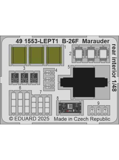 Eduard - B-26F Marauder rear interior  ICM
