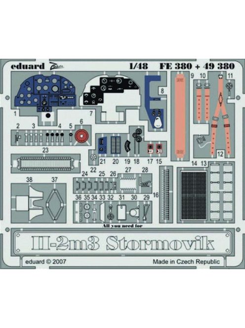 Eduard - Il-2m3 Stormovik self adhesive für Accurate Miniature Bausatz.