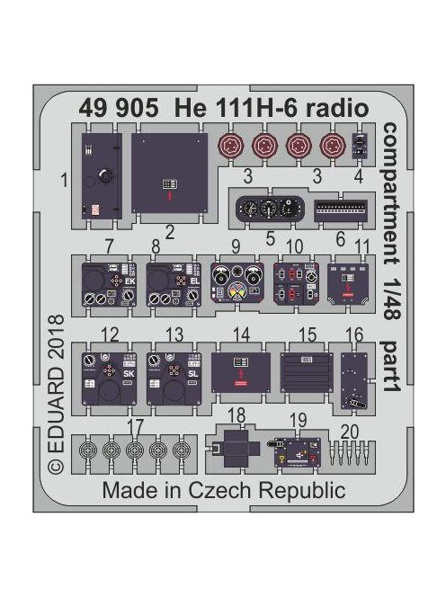 Eduard - He 111H-6 radio compartment for ICM 