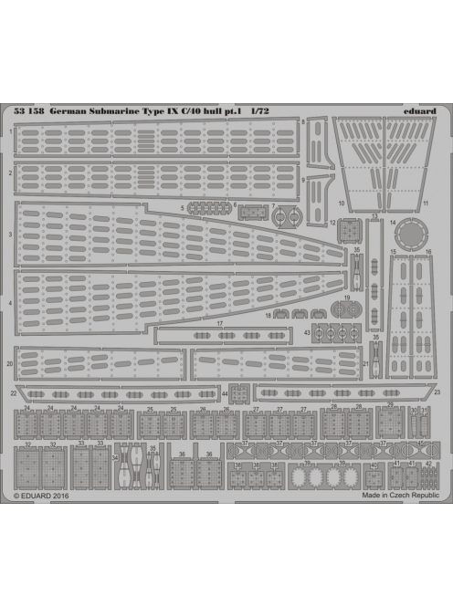 Eduard - German Submarine Type IX C/40 hull pt.1 for Revell